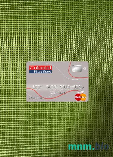 Australia Colonial pierwszy bank państwowy master card wygląd fotograficzny skan PSD + zdjęcie